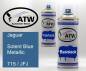 Preview: Jaguar, Solent Blue Metallic, 715 / JFJ: 400ml Sprühdose + 400ml Klarlack - Set, von ATW Autoteile West.
